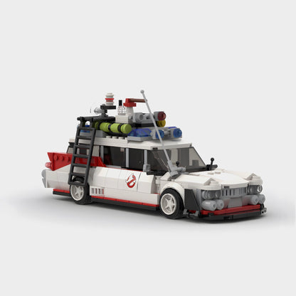 picture of a Ghostbusters ECTO-1 LEGO car