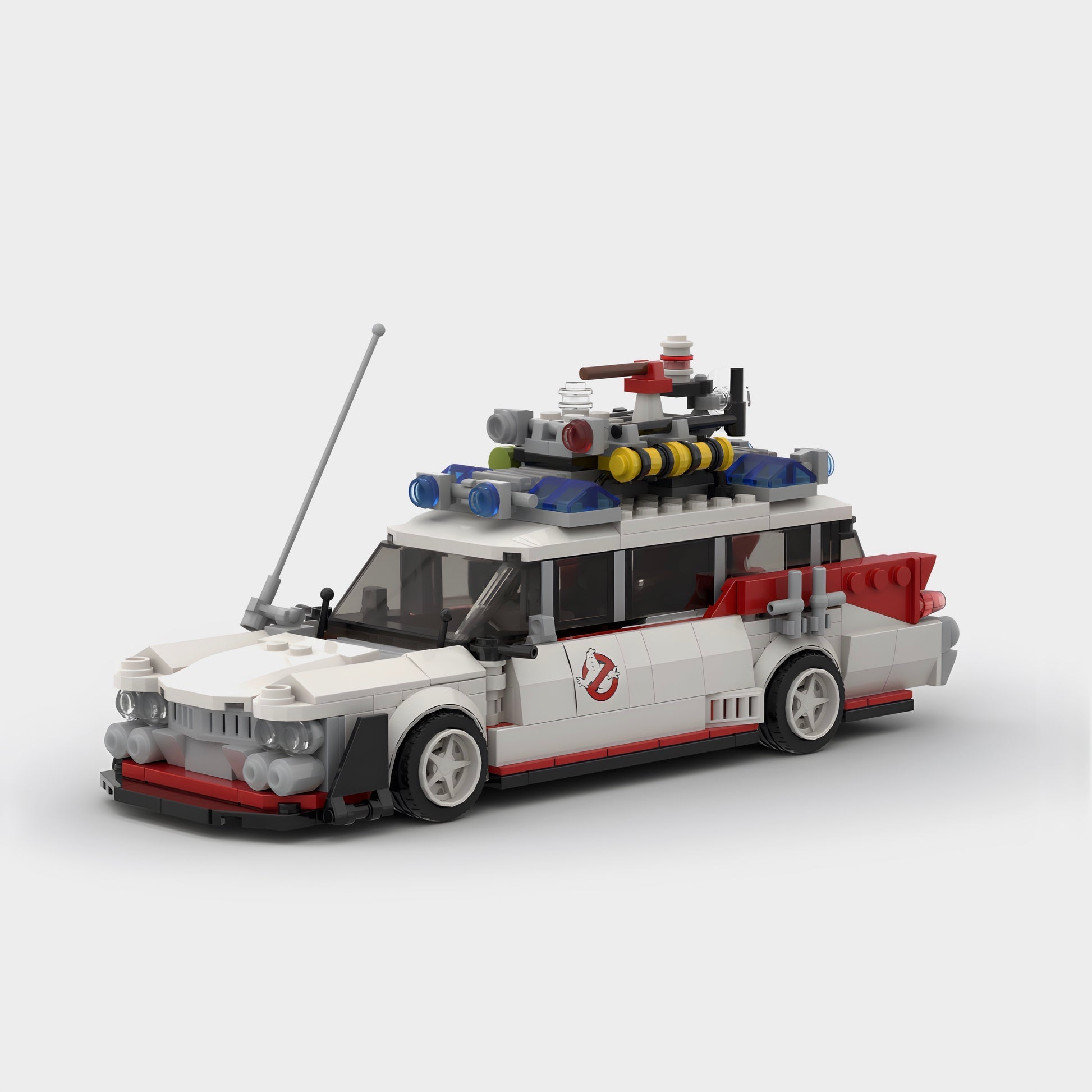 picture of a Ghostbusters ECTO-1 LEGO car