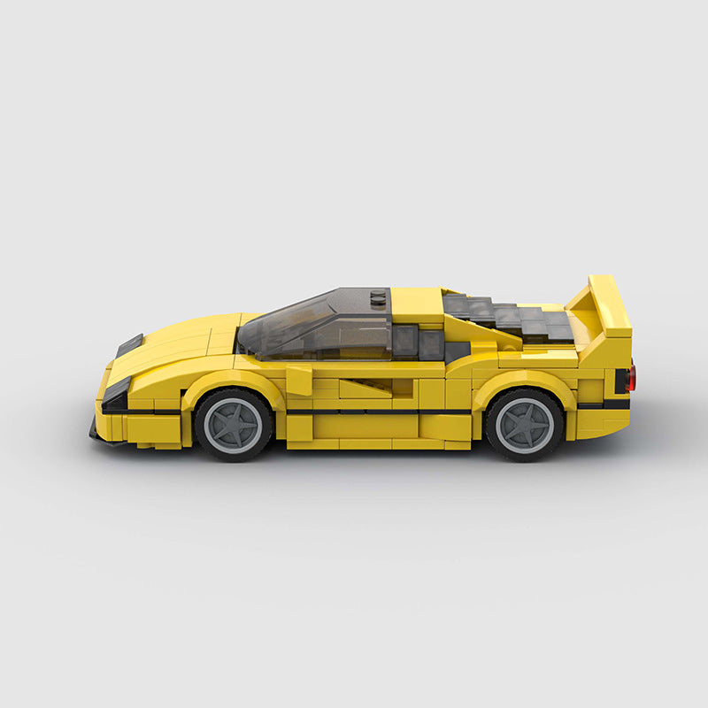 picture of a Ferrari F40 Yellow Edition LEGO car