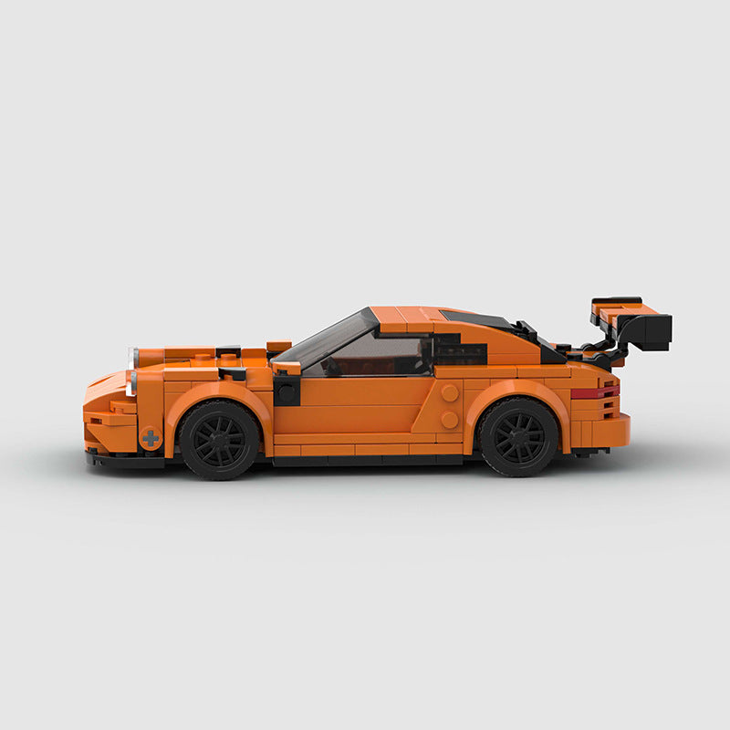 picture of a orange Porsche 911 GT3RS LEGO car