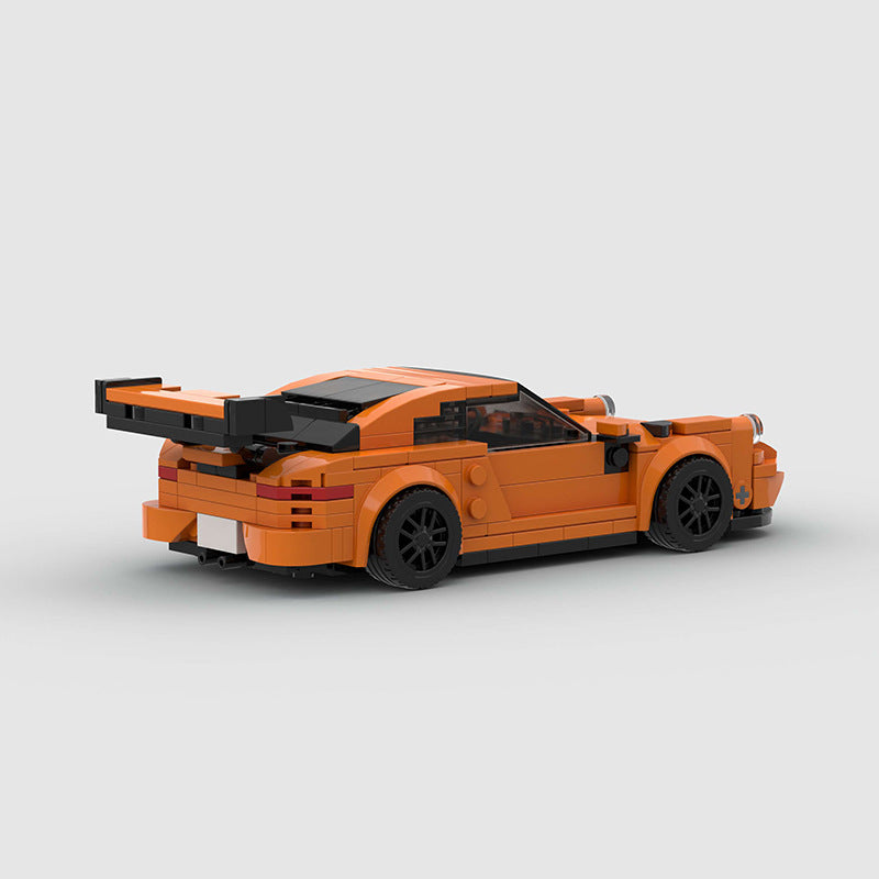 picture of a orange Porsche 911 GT3RS LEGO car